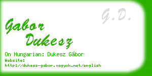 gabor dukesz business card
